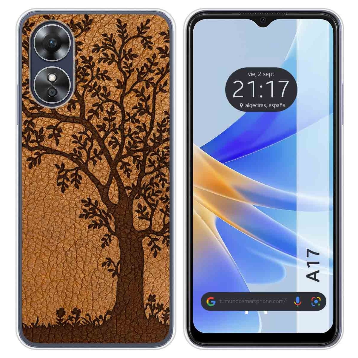 Funda Silicona para Oppo A17 diseño Cuero 03 Dibujos