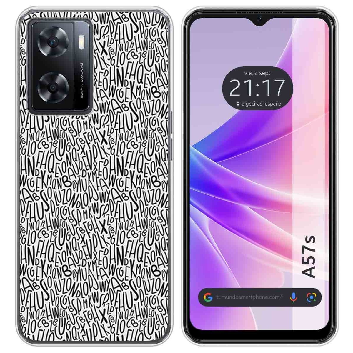 Funda para Oppo A57s + protector de pantalla de vidrio templado, funda  protectora de gel suave, carcasa negra, carcasa de silicona TPU para Oppo  A57s