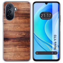 Funda Silicona para Huawei Nova Y70 diseño Madera 02 Dibujos