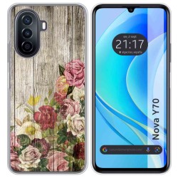 Funda Silicona para Huawei Nova Y70 diseño Madera 08 Dibujos