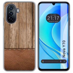 Funda Silicona para Huawei Nova Y70 diseño Madera 09 Dibujos