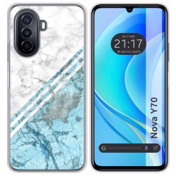 Funda Silicona para Huawei Nova Y70 diseño Mármol 02 Dibujos