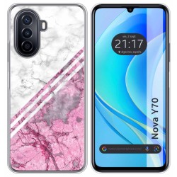 Funda Silicona para Huawei Nova Y70 diseño Mármol 03 Dibujos