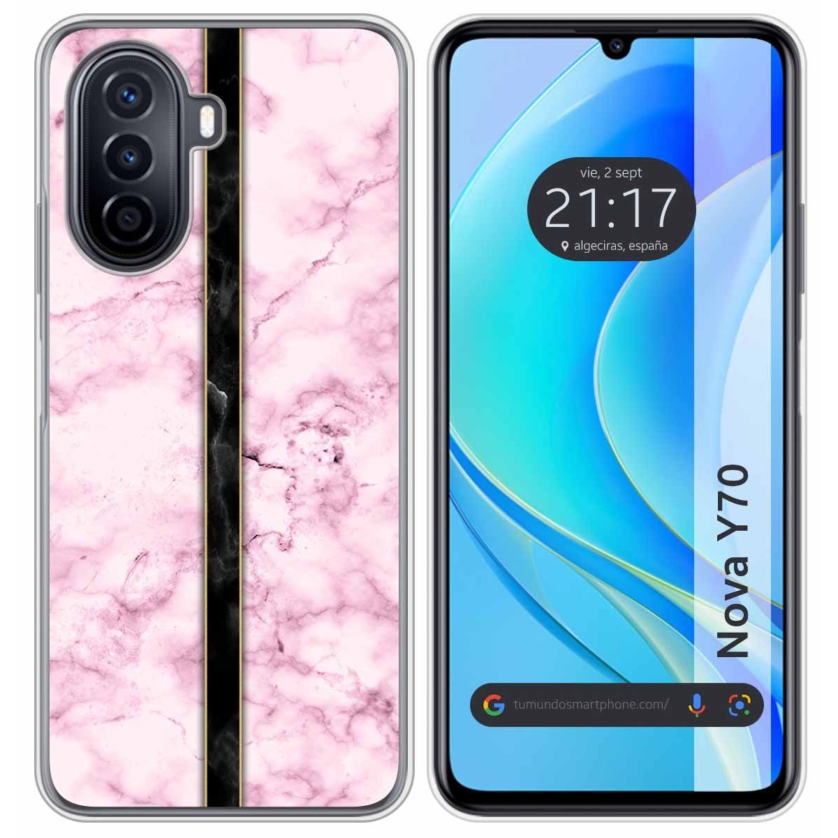 Funda Silicona para Huawei Nova Y70 diseño Mármol 04 Dibujos