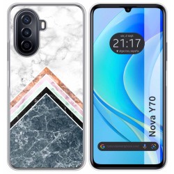 Funda Silicona para Huawei Nova Y70 diseño Mármol 05 Dibujos