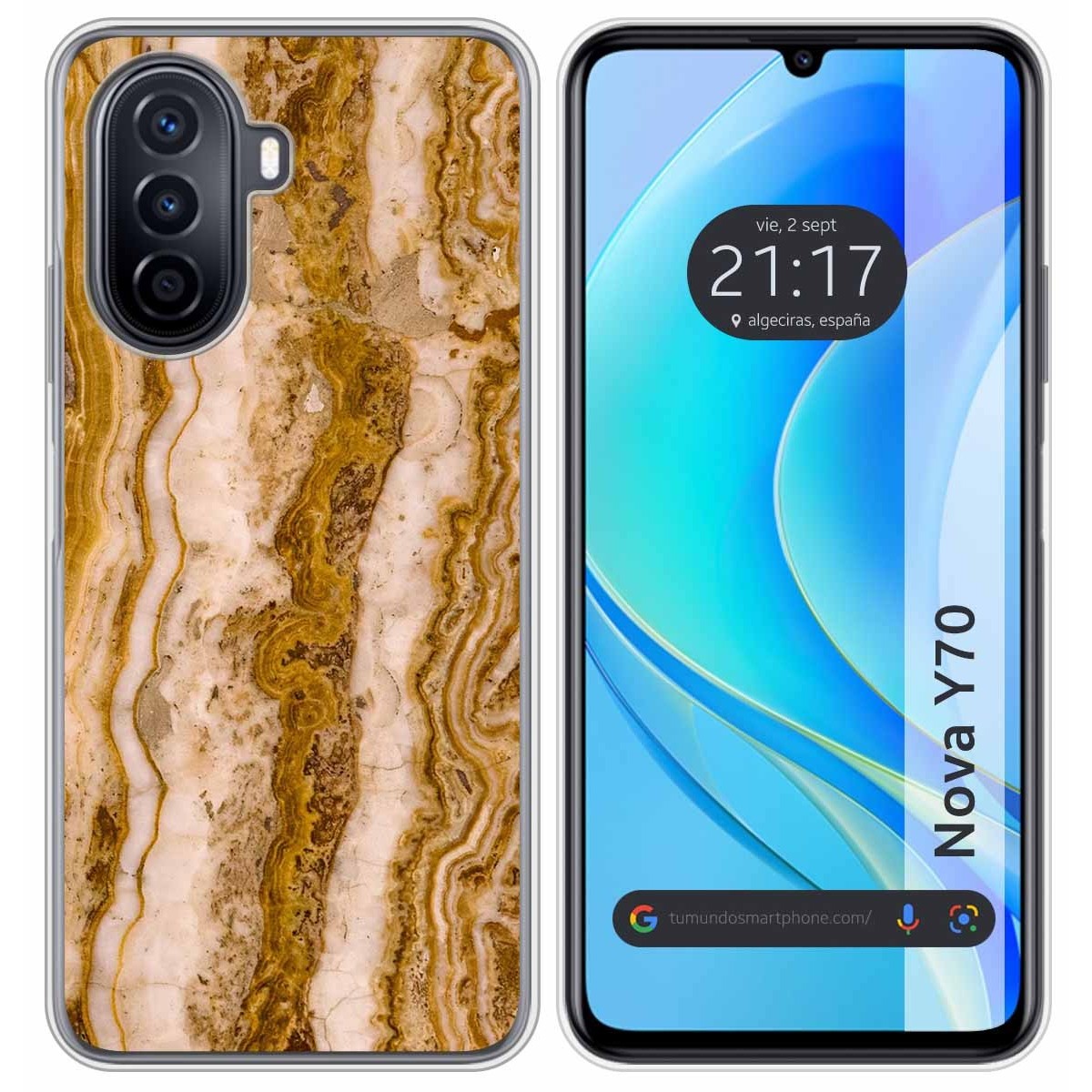 Funda Silicona para Huawei Nova Y70 diseño Mármol 10 Dibujos