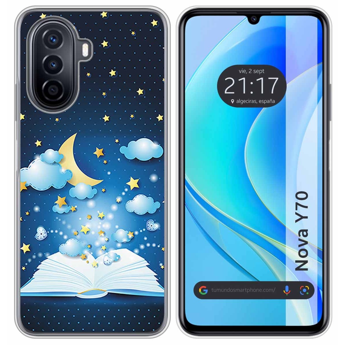 Funda Silicona para Huawei Nova Y70 diseño Libro Cuentos Dibujos