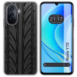 Funda Silicona para Huawei Nova Y70 diseño Neumatico Dibujos