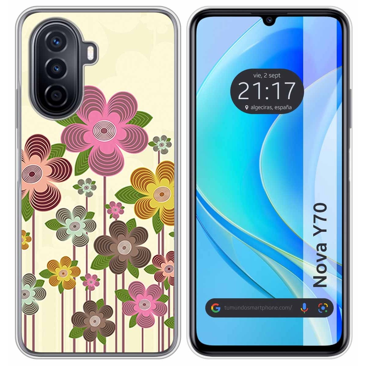 Funda Silicona para Huawei Nova Y70 diseño Primavera En Flor Dibujos