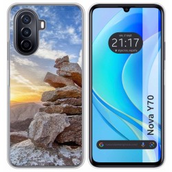 Funda Silicona para Huawei Nova Y70 diseño Sunset Dibujos