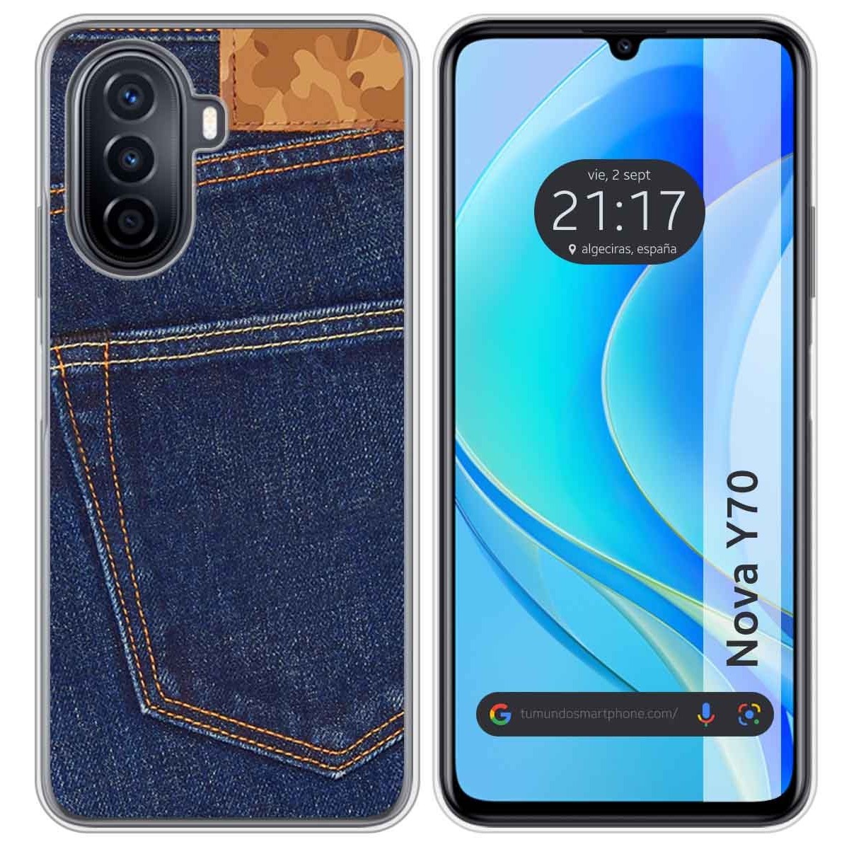 Funda Silicona para Huawei Nova Y70 diseño Vaquero Dibujos