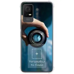 Personaliza tu Funda Silicona AntiGolpes Transparente con tu Fotografía para TCL 405 Dibujo Personalizada