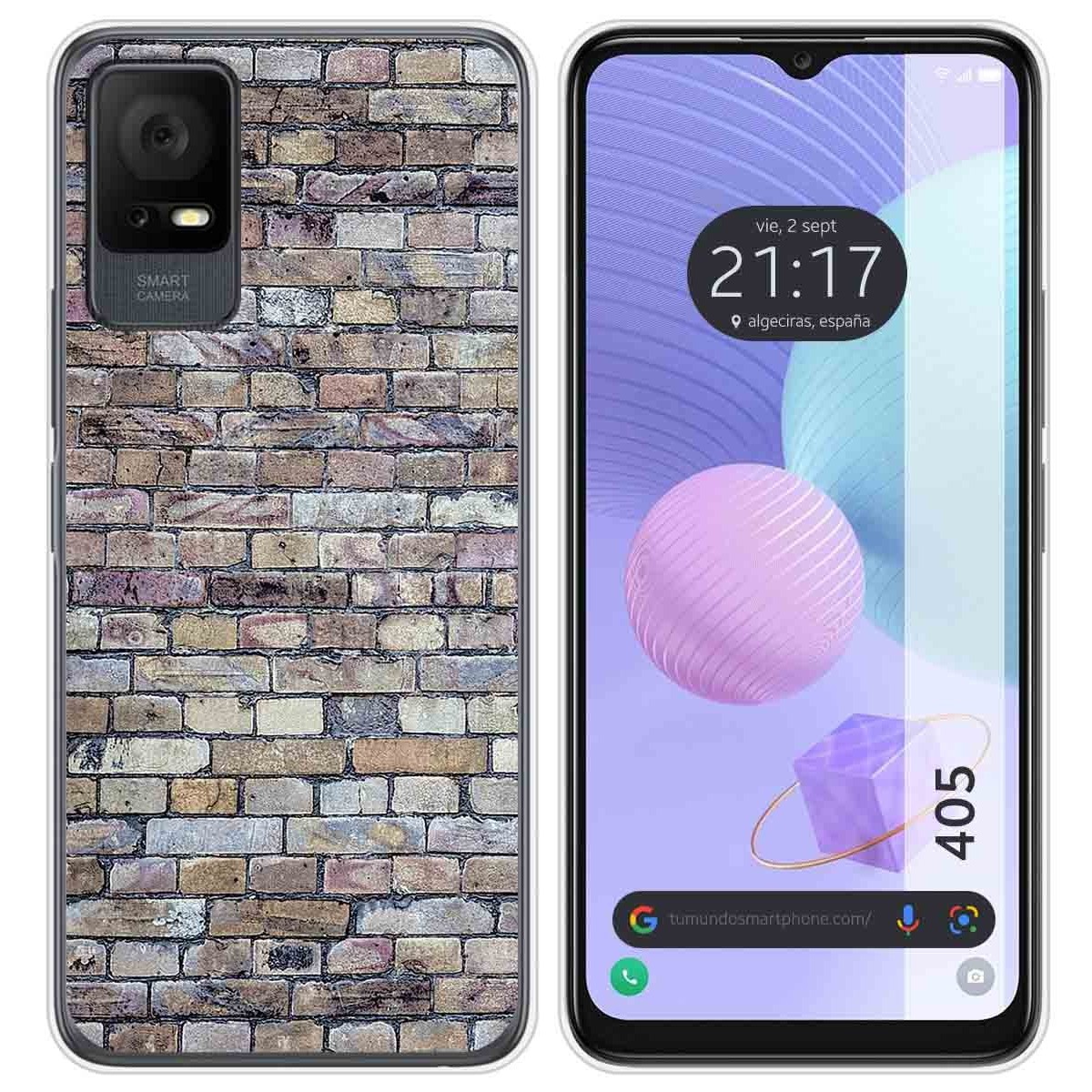 Funda Silicona para TCL 405 diseño Ladrillo 02 Dibujos