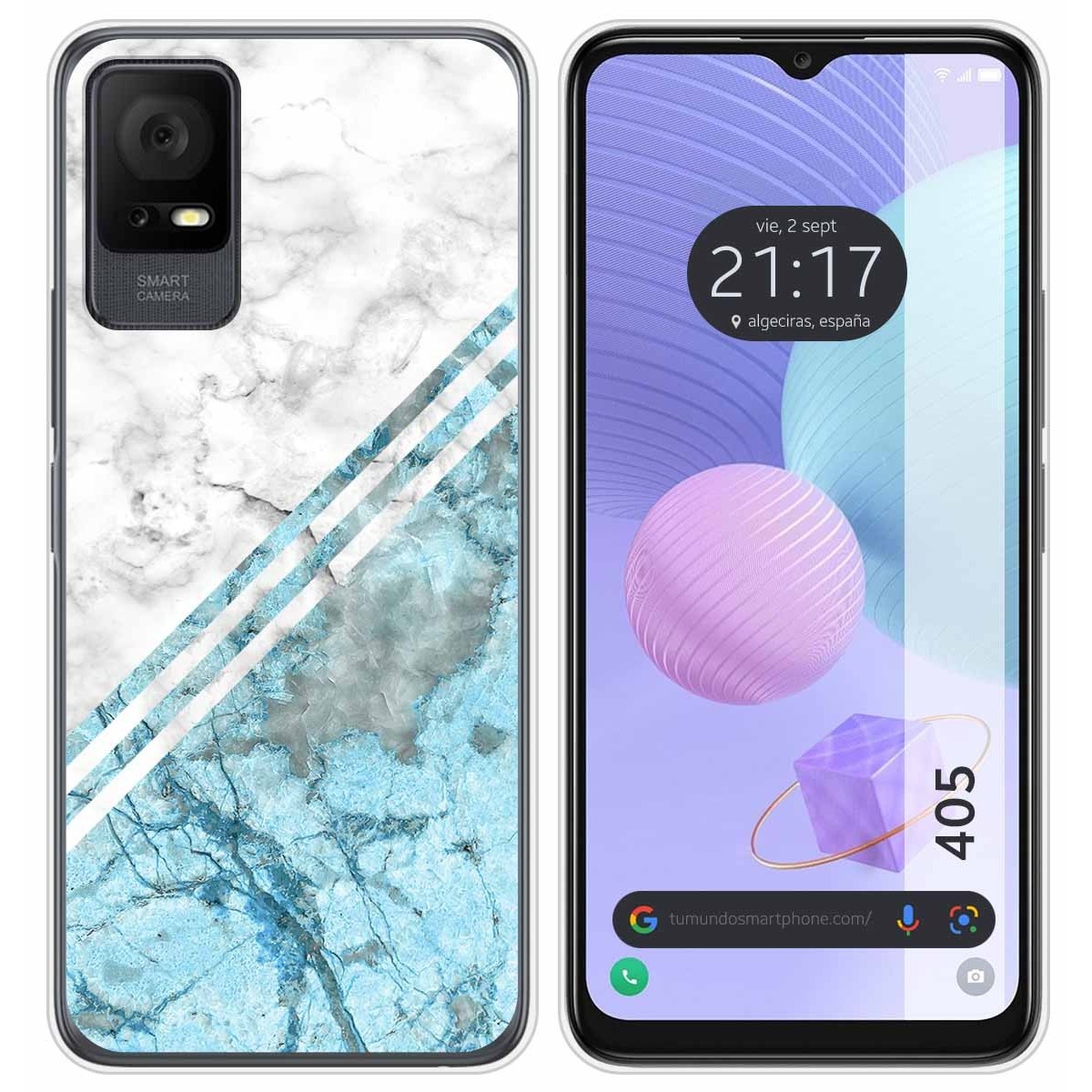 Funda Silicona para TCL 405 diseño Mármol 02 Dibujos