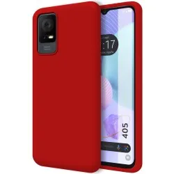 Funda Silicona Líquida Ultra Suave para TCL 405 color Roja