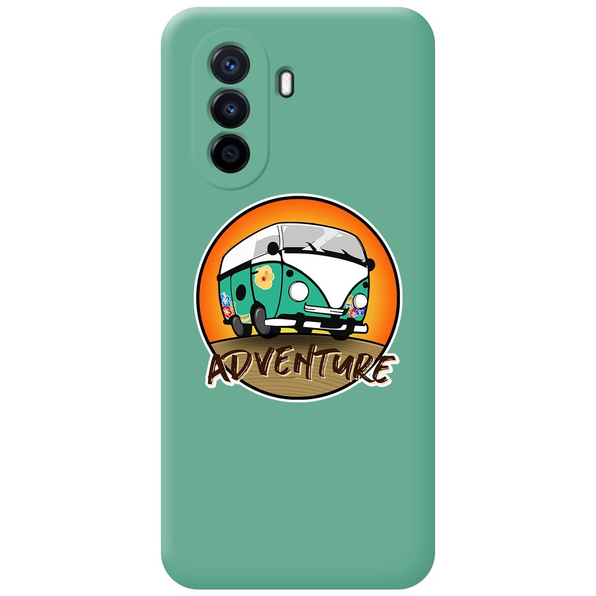 Funda Silicona Líquida Verde para Huawei Nova Y70 diseño Adventure Dibujos