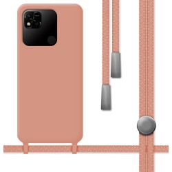 Funda Silicona Líquida con Cordón compatible con Xiaomi Redmi 10A color Rosa