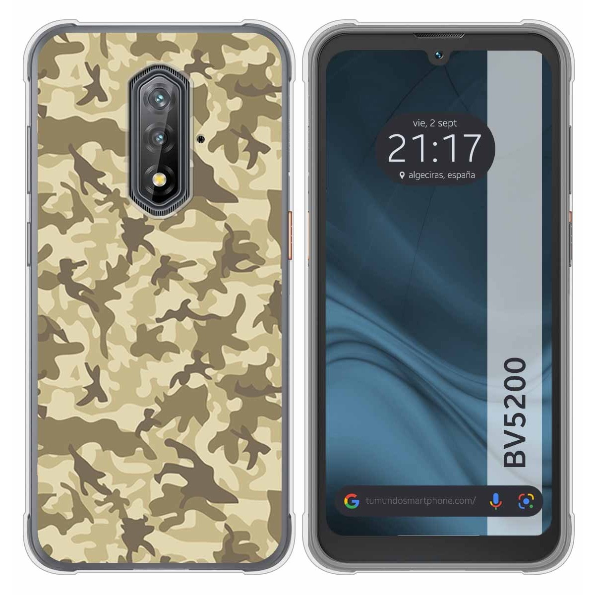 Funda Silicona para Blackview BV5200 / BV5200 Pro diseño Sand Camuflaje Dibujos