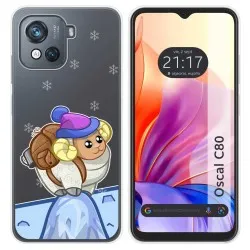 Funda Silicona Transparente para Blackview Oscal C80 diseño Cabra Dibujos