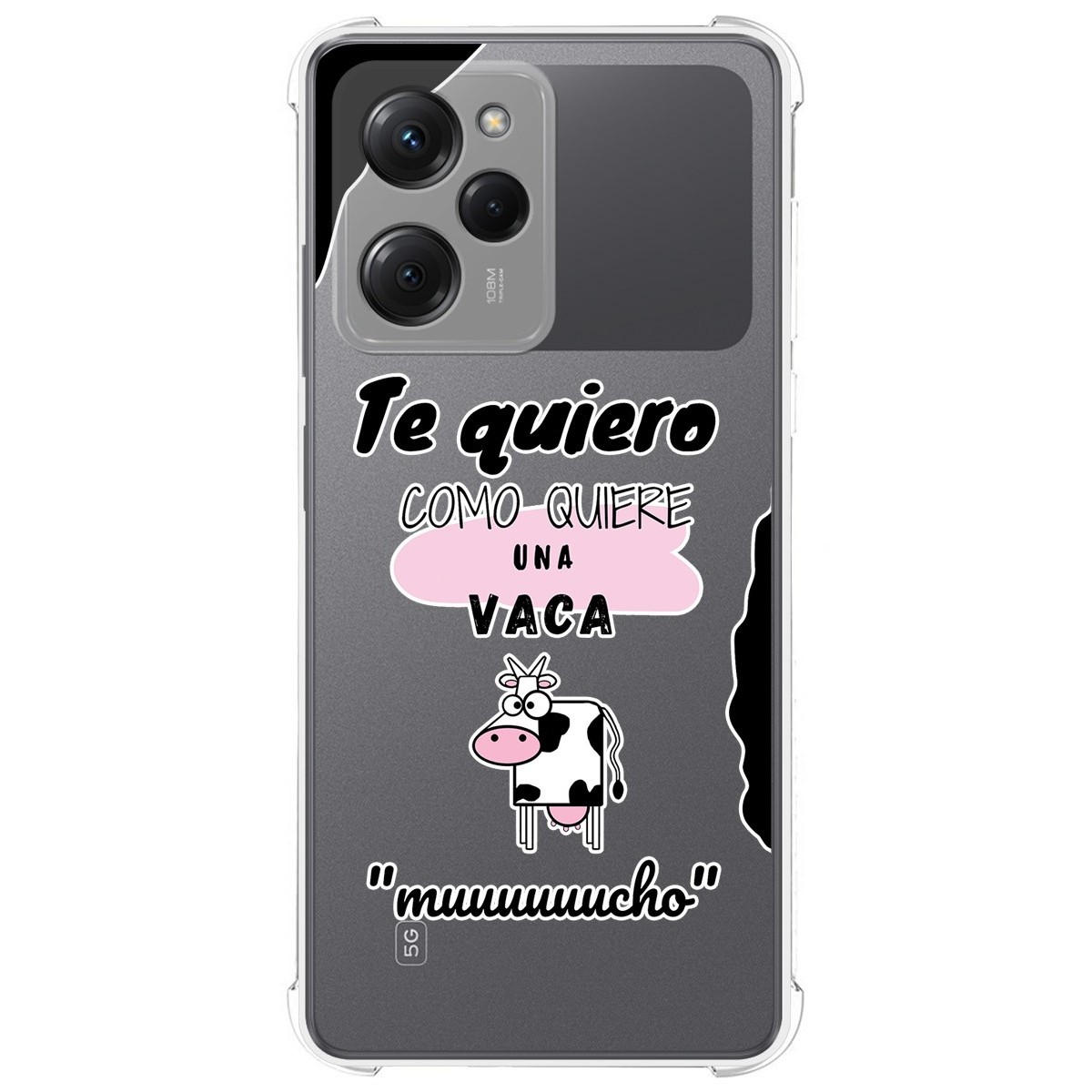 Funda Silicona Antigolpes compatible con Xiaomi POCO X5 Pro 5G diseño Vaca Dibujos