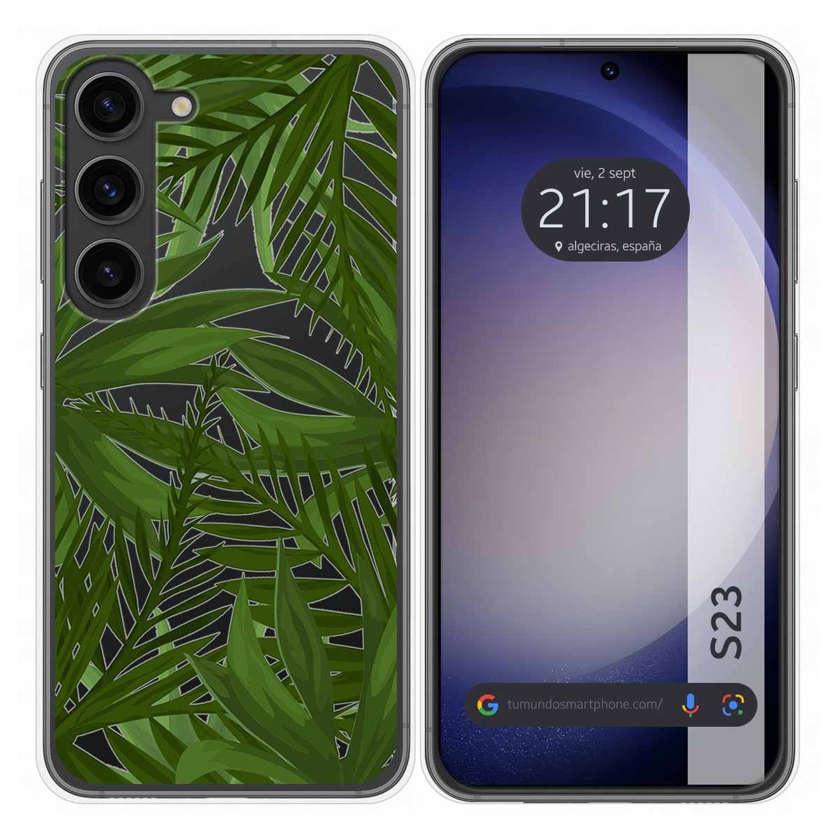 Funda Silicona Transparente para Samsung Galaxy S23 5G diseño Jungla Dibujos