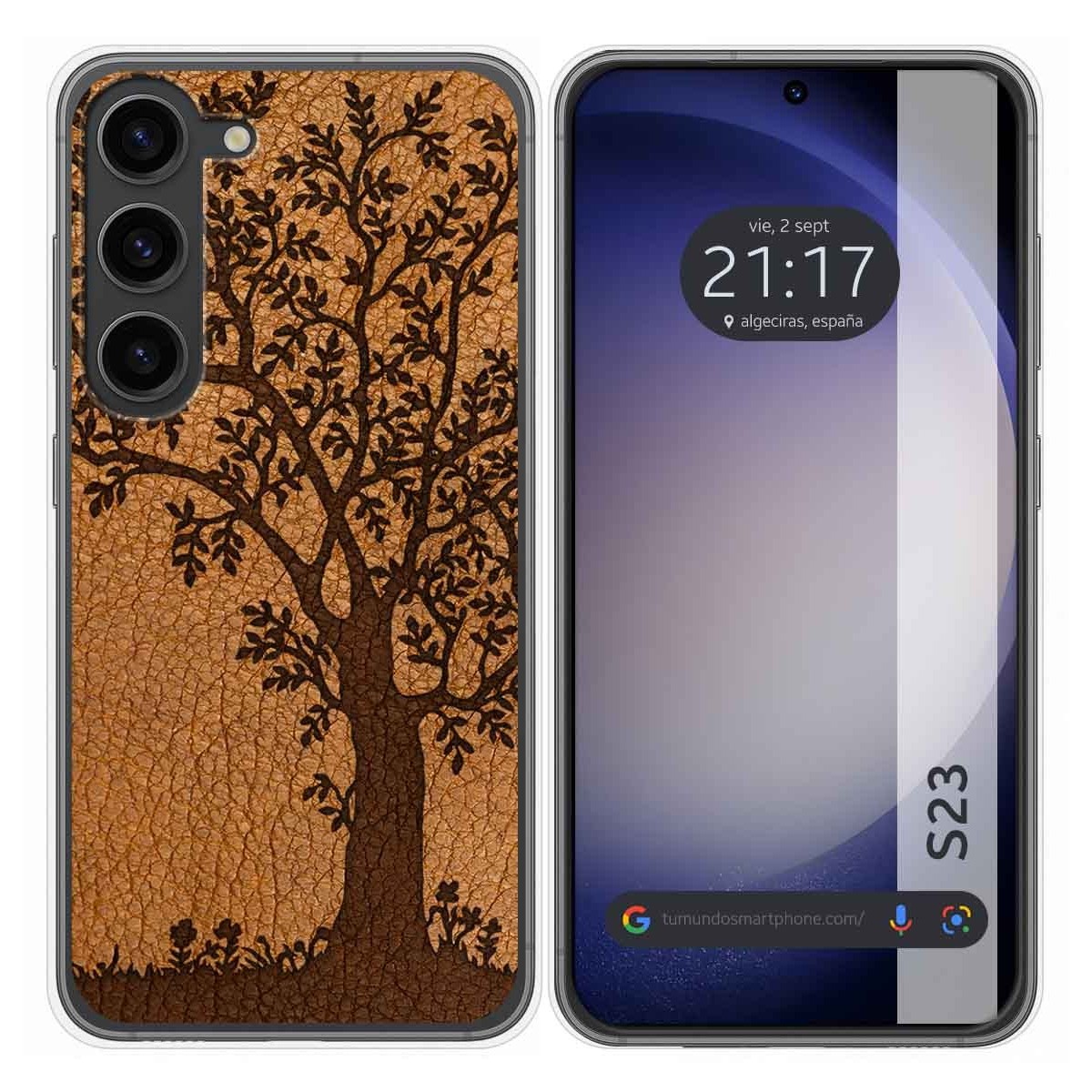 Funda Silicona para Samsung Galaxy S23 5G diseño Cuero 03 Dibujos