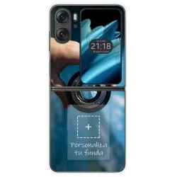 Personaliza tu Funda Carcasa Dura Transparente con tu Fotografia para Oppo Find N2 Flip 5G Dibujo Personalizada