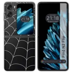 Funda Carcasa Dura Transparente para Oppo Find N2 Flip 5G diseño Araña Dibujos