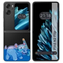 Funda Carcasa Dura Transparente para Oppo Find N2 Flip 5G diseño Hipo Dibujos