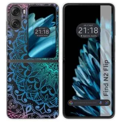 Funda Carcasa Dura Transparente para Oppo Find N2 Flip 5G diseño Mandala Dibujos