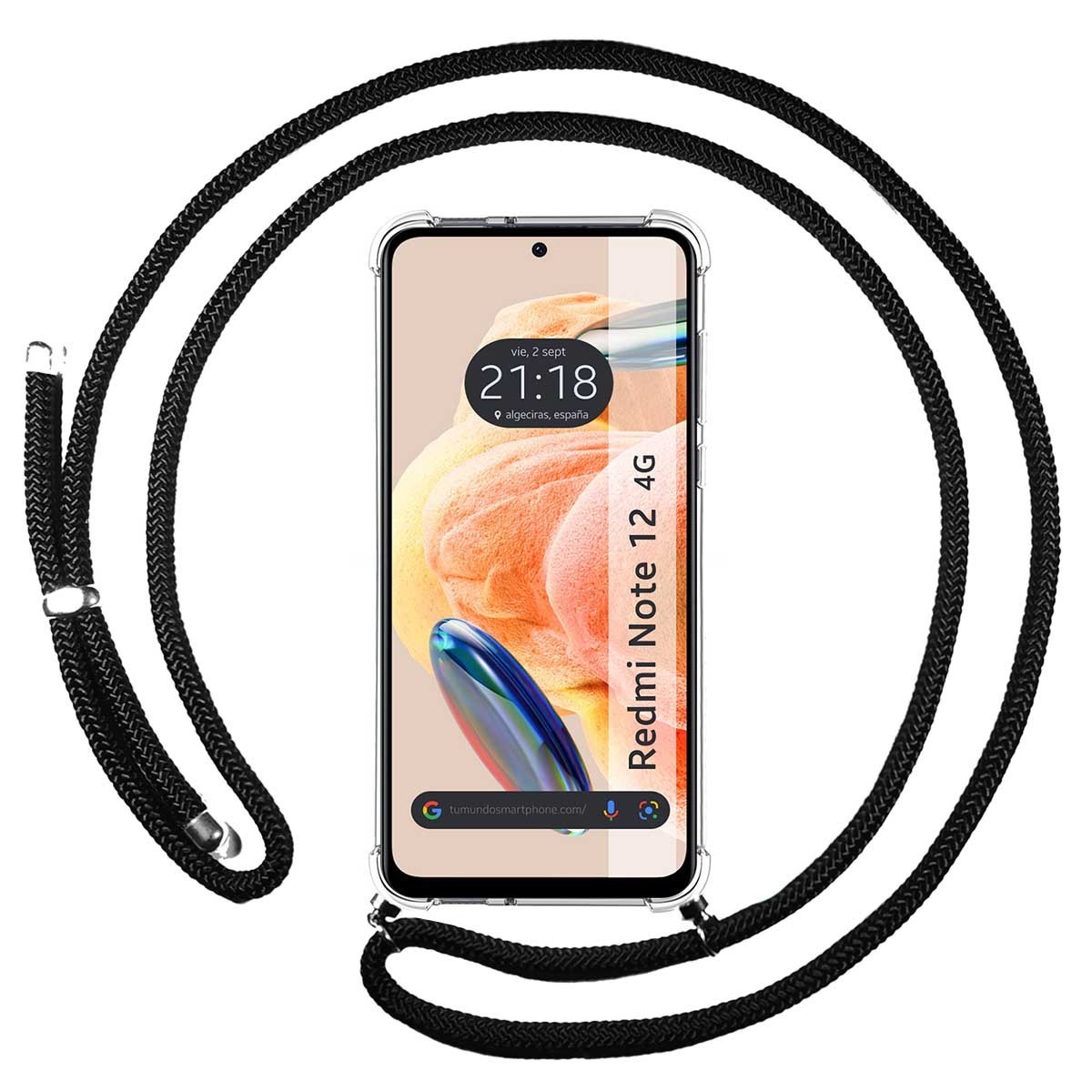Comprar Funda Libro Xiaomi Note 12 4G Negro con Silicona TPU Resistente  para Smartphone