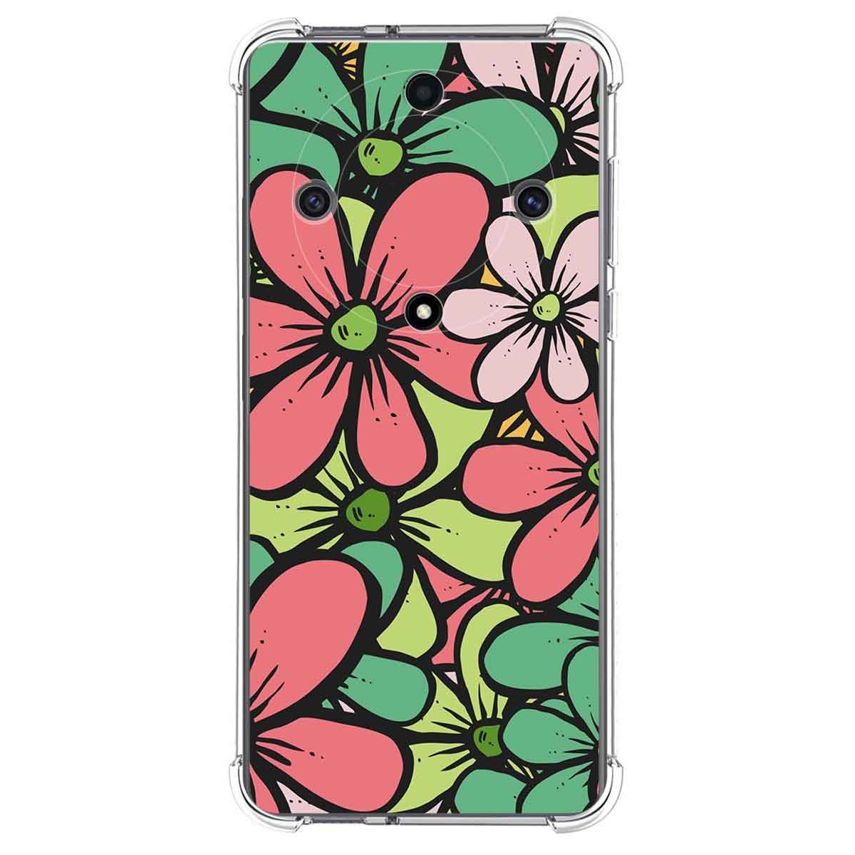 Funda Silicona Antigolpes para Huawei Honor Magic 5 Lite 5G diseño Flores 02 Dibujos