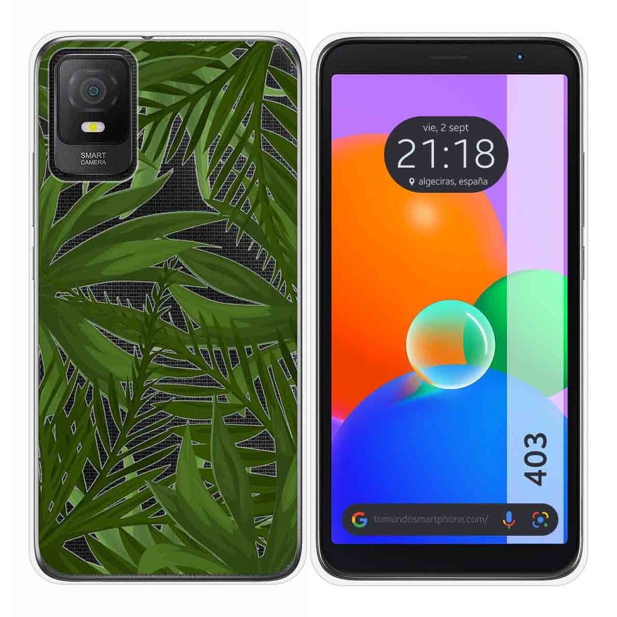 Funda Silicona Transparente para TCL 403 diseño Jungla Dibujos