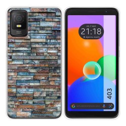 Funda Silicona para TCL 403 diseño Ladrillo 05 Dibujos