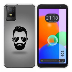 Funda Silicona para TCL 403 diseño Barba Dibujos