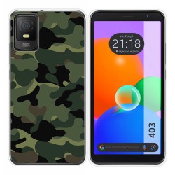 Funda Silicona para TCL 403 diseño Camuflaje Dibujos