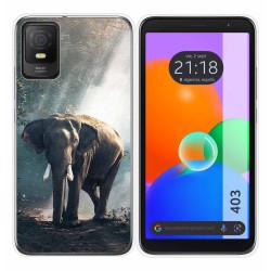 Funda Silicona para TCL 403 diseño Elefante Dibujos