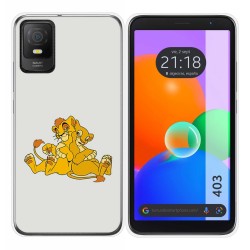 Funda Silicona para TCL 403 diseño Leones Dibujos