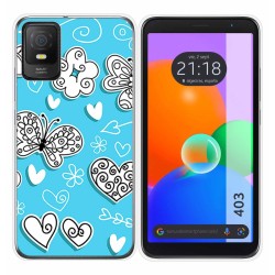 Funda Silicona para TCL 403 diseño Mariposas Dibujos