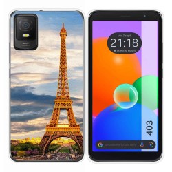 Funda Silicona para TCL 403 diseño Paris Dibujos