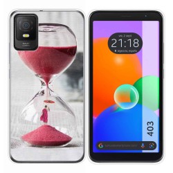 Funda Silicona para TCL 403 diseño Reloj Dibujos