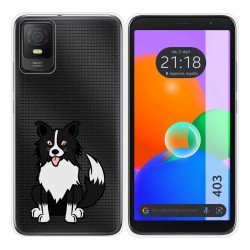 Funda Silicona Transparente para TCL 403 diseño Perros 01 Dibujos