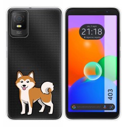 Funda Silicona Transparente para TCL 403 diseño Perros 02 Dibujos