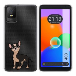 Funda Silicona Transparente para TCL 403 diseño Perros 05 Dibujos