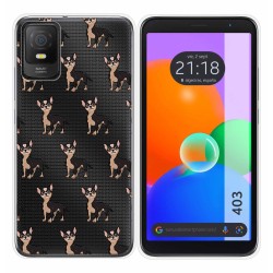 Funda Silicona Transparente para TCL 403 diseño Perros 11 Dibujos