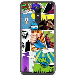 Funda Gel Tpu para Xiaomi Redmi 5 Plus Diseño Comic Dibujos