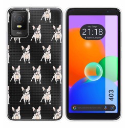 Funda Silicona Transparente para TCL 403 diseño Perros 12 Dibujos