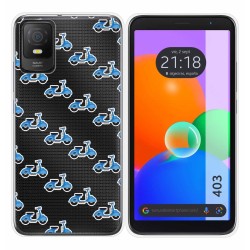 Funda Silicona Transparente para TCL 403 diseño Scooter Dibujos