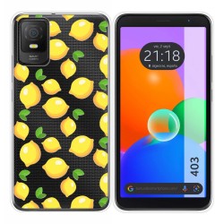 Funda Silicona Transparente para TCL 403 diseño Limones Dibujos