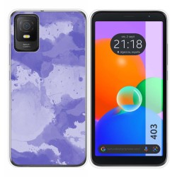 Funda Silicona Transparente para TCL 403 diseño Acuarela 01 Dibujos